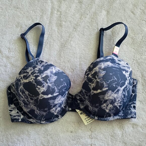 NWT VS Pink Blue Tie-Dye 34D T-Shirt Bra - Picture 1 of 4